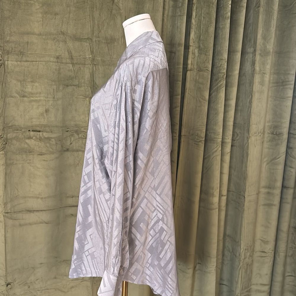 Versace Classic Gray/ Silver Patterned Men Dress … - image 7